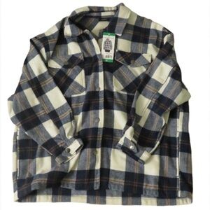 Plaid Flannel Shirt Jacket